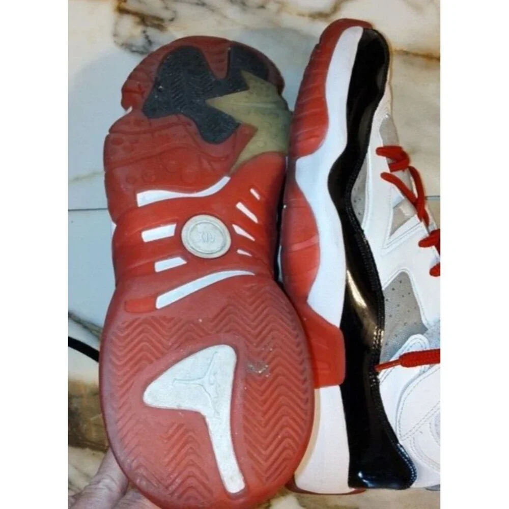 Men's Jordan Jumpman Two Trey White Black Red Size 13 Style #DO1925-106